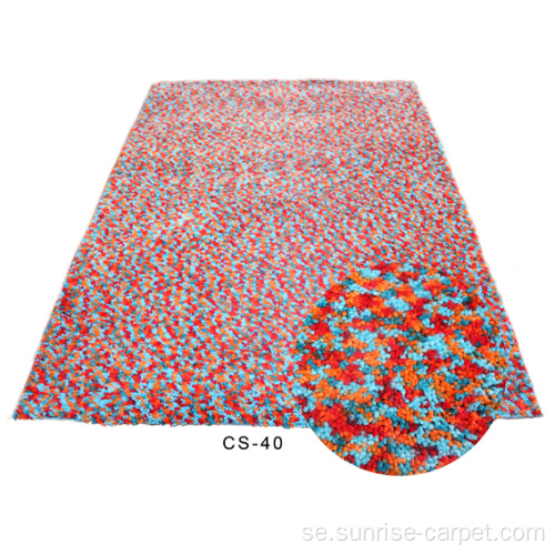 Polyester mattor med utrymme färgat garn